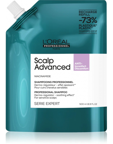 Loreal Scalp Advanced Discomfort sampon utántöltő 500 ml